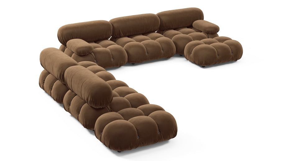 Seccional grande BelliniMocha Velvet