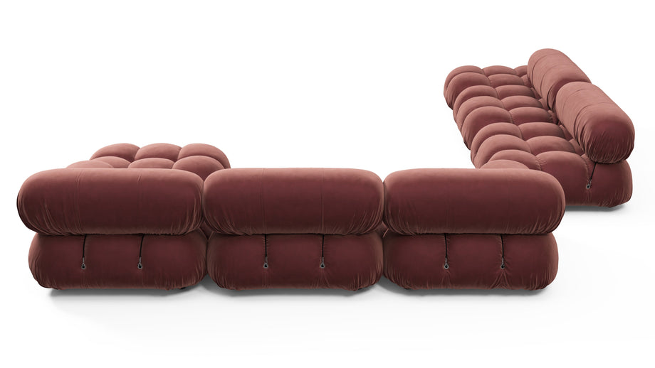 Seccional grande BelliniMaroon Velvet