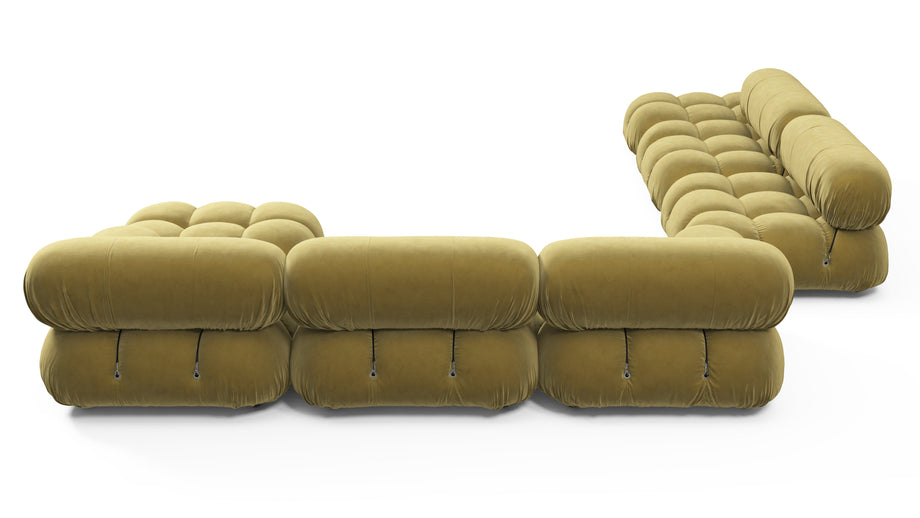 Seccional grande BelliniOlive Gold Velvet
