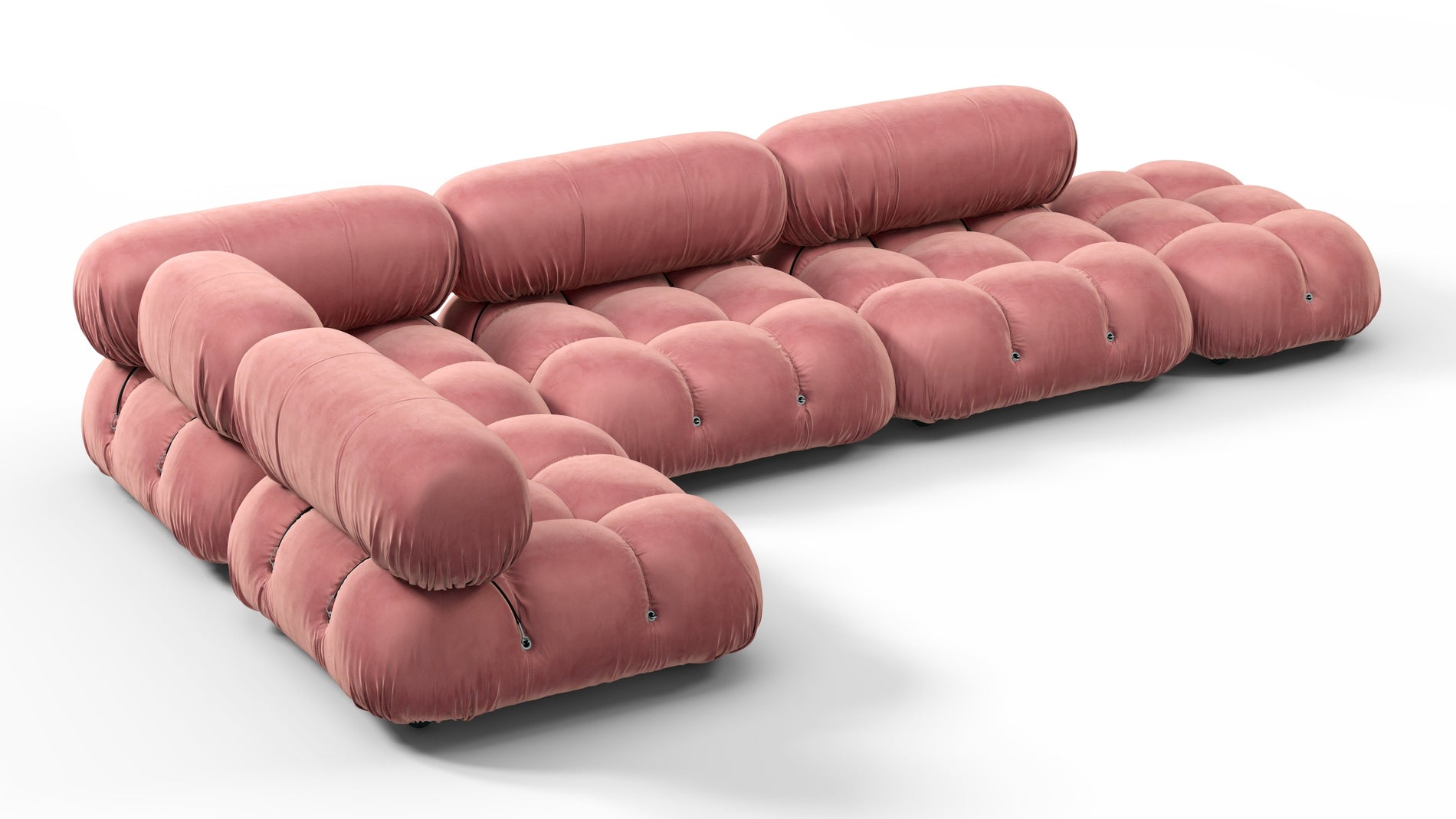 Bellini SectionalBlush Pink Velvet