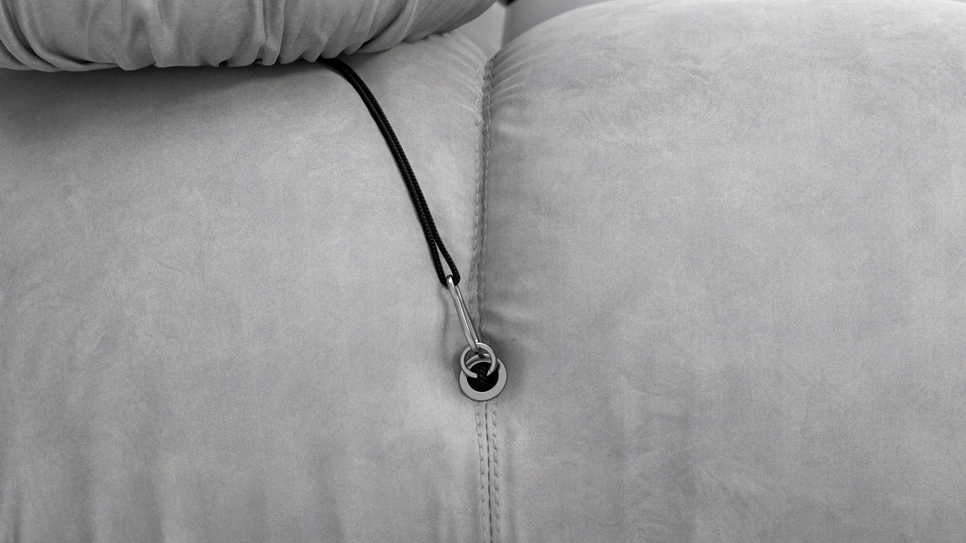 Bellini SectionalLight Gray Velvet