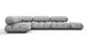 Bellini Sectional - Light Gray Velvet - Image 1