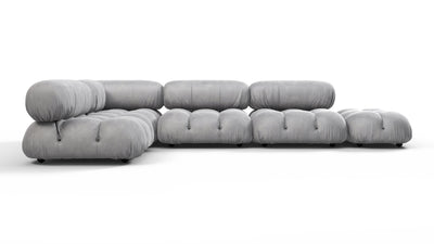 Bellini Sectional - Light Gray Velvet - Image 1