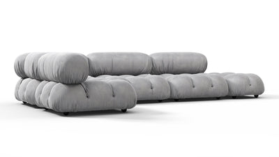 Bellini Sectional - Light Gray Velvet - Image 2