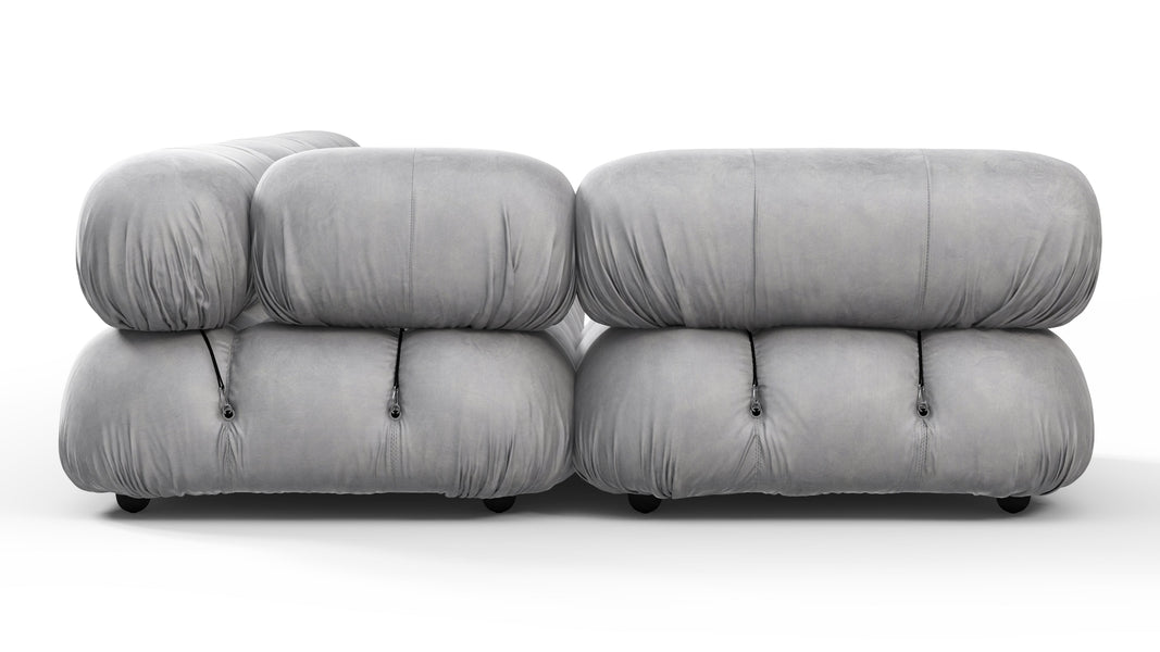 Bellini SectionalLight Gray Velvet
