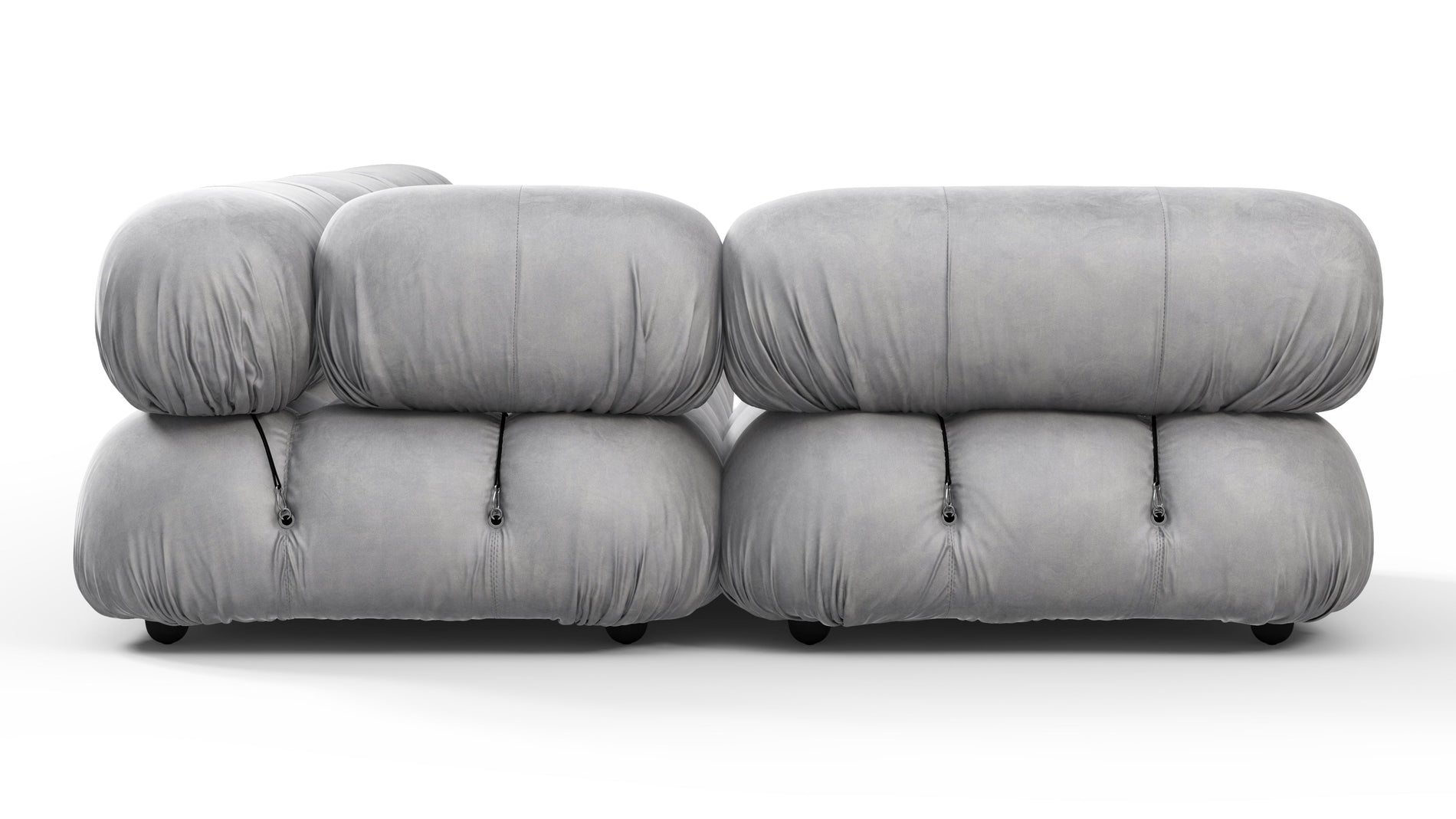 Bellini SectionalLight Gray Velvet