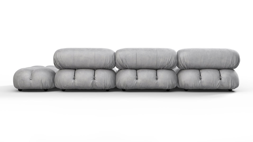 Bellini SectionalLight Gray Velvet