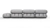 Bellini Sectional - Light Gray Velvet - Image 5