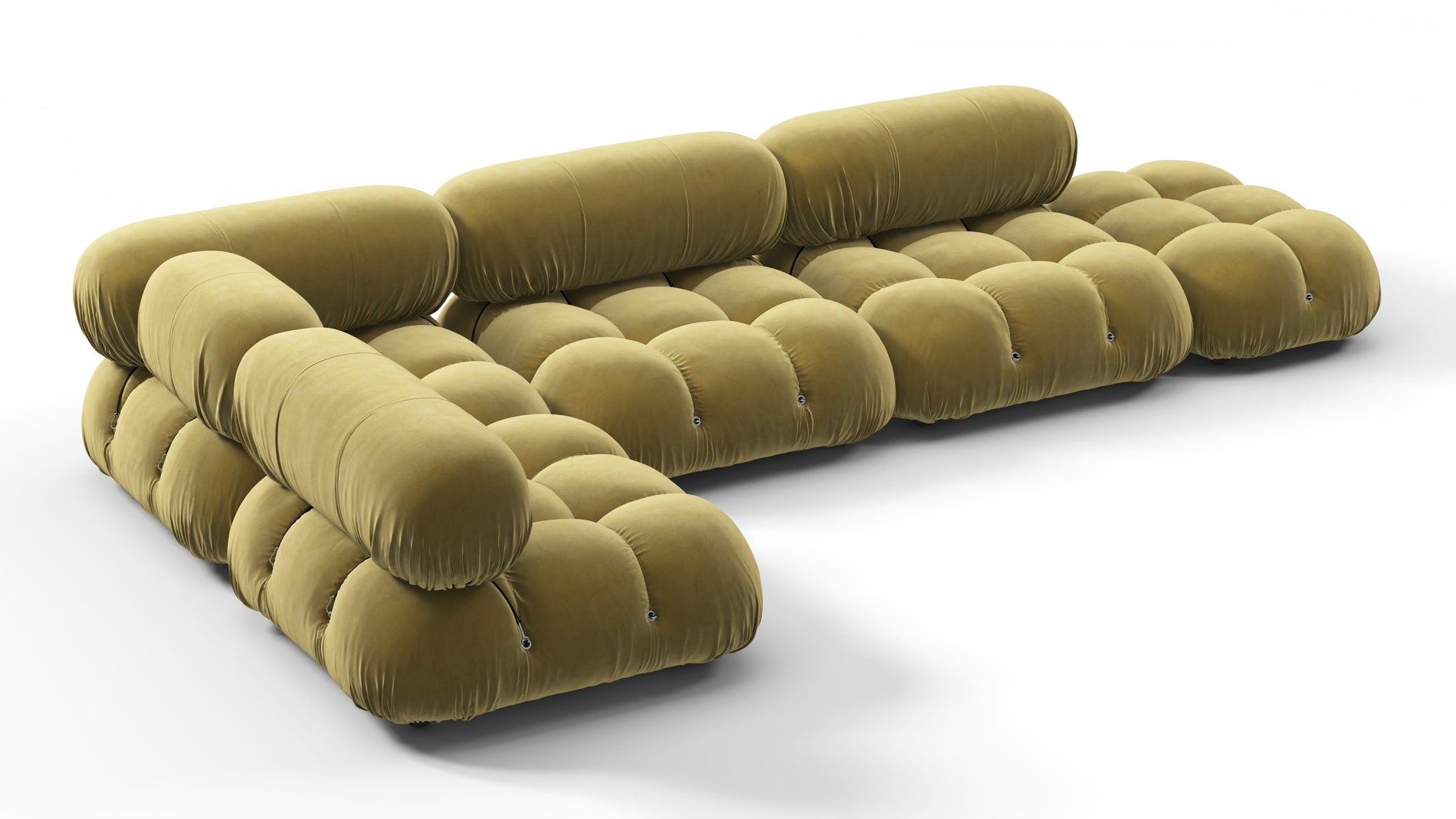 Bellini SectionalOlive Gold Velvet