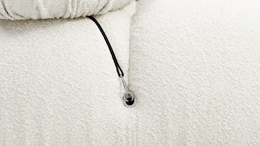 Bellini SectionalWhite Boucle