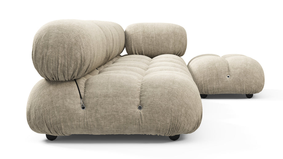 Bellini SeccionalBeige Gray Chenille