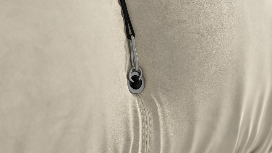 Bellini SeccionalEggshell Vegan Suede
