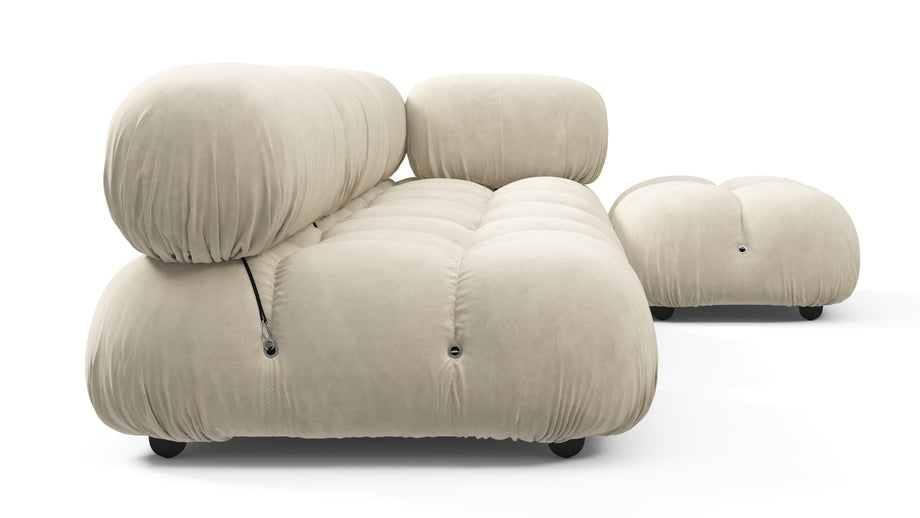 Bellini SeccionalEggshell Vegan Suede