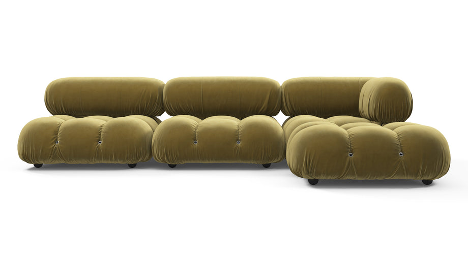 Bellini SeccionalOlive Gold Velvet