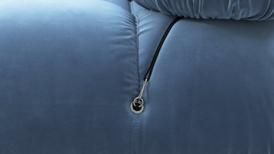 Bellini SectionalAegean Blue Velvet