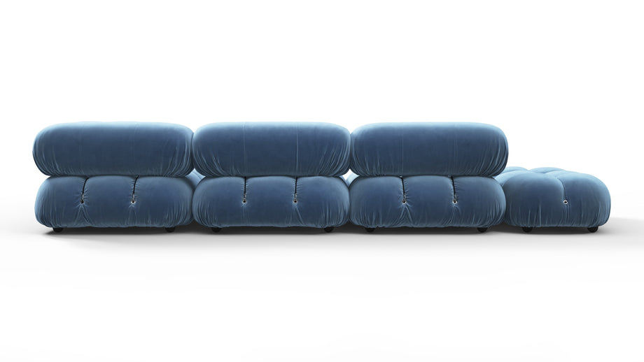 Bellini SectionalAegean Blue Velvet