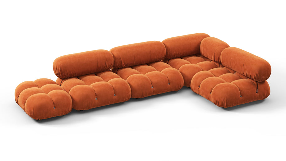 Bellini SectionalApricot Velvet