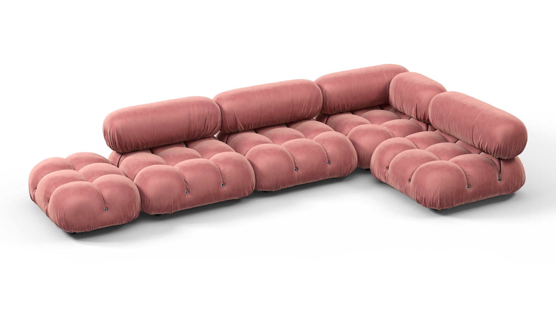 Bellini SectionalBlush Pink Velvet