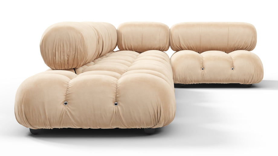 Bellini SectionalEcru Velvet
