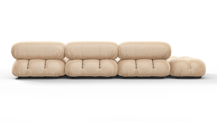 Bellini SectionalEcru Velvet