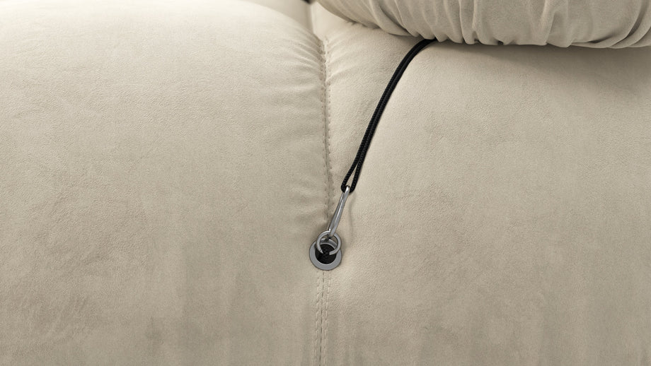 Bellini SectionalEggshell Vegan Suede