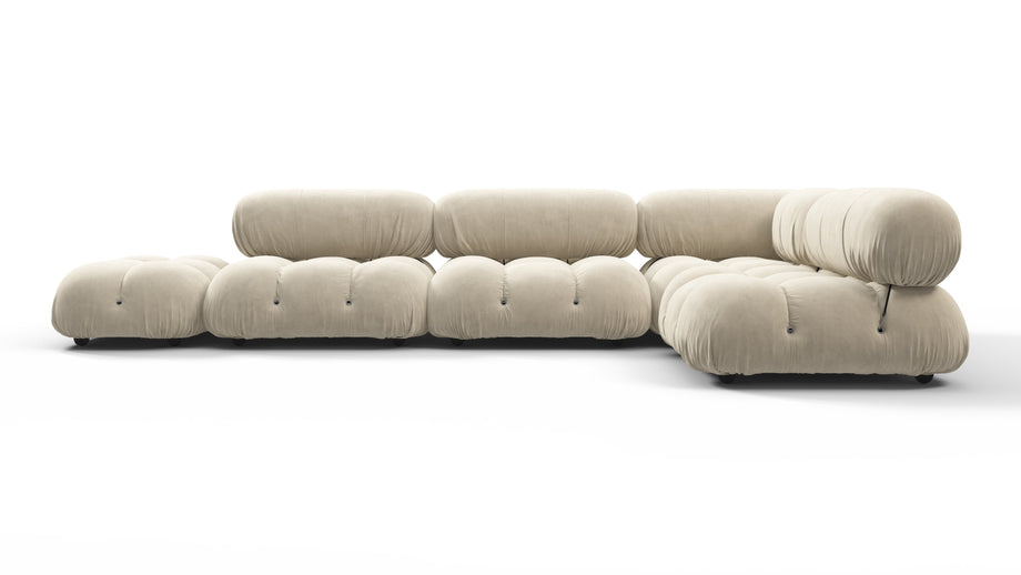 Bellini SectionalEggshell Vegan Suede