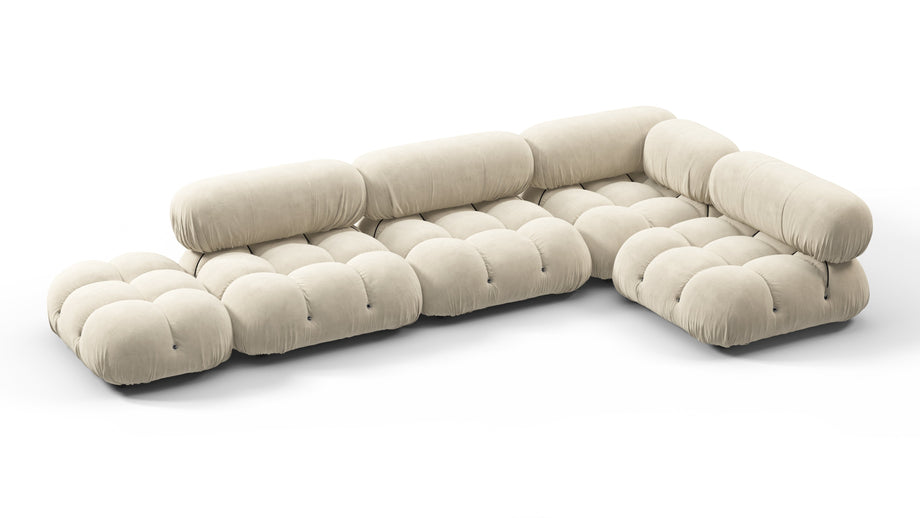 Bellini SectionalEggshell Vegan Suede