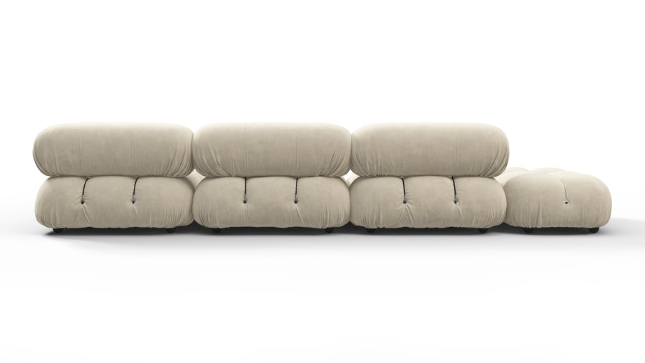 Bellini SectionalEggshell Vegan Suede