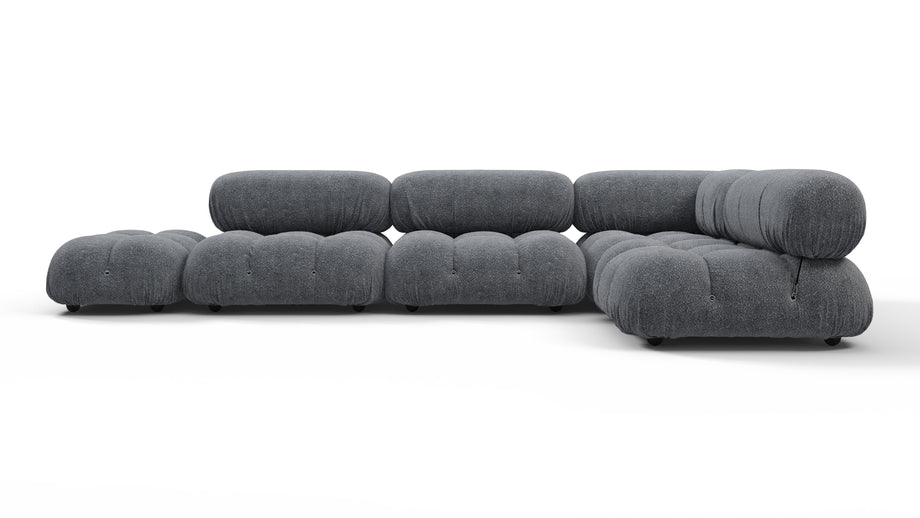 Bellini SectionalGray Boucle
