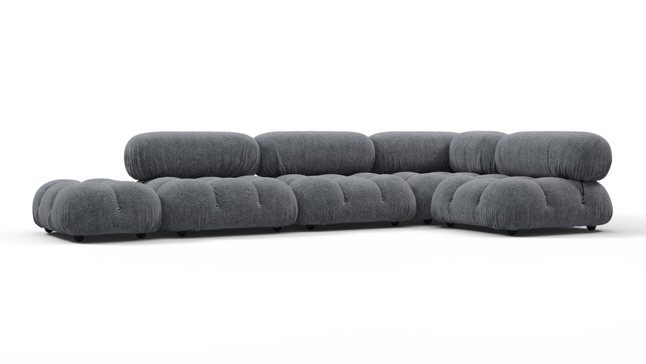 Bellini SectionalGray Boucle