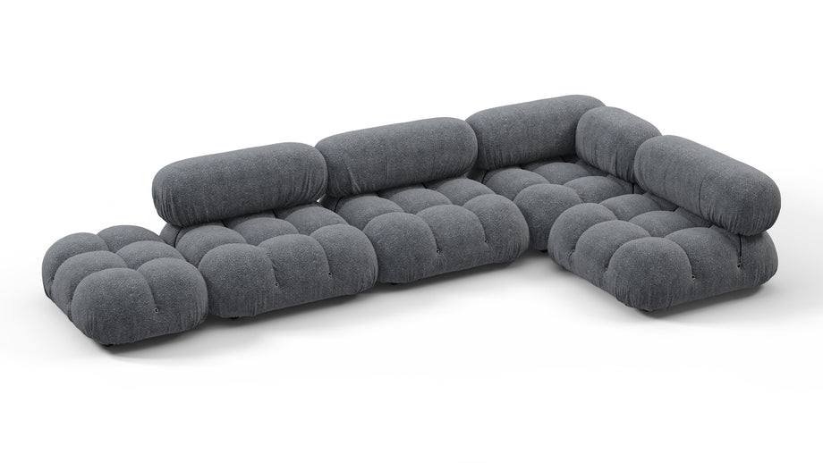 Bellini SectionalGray Boucle