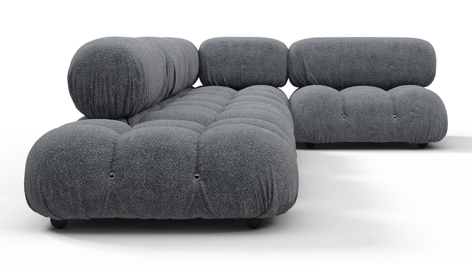 Bellini SectionalGray Boucle