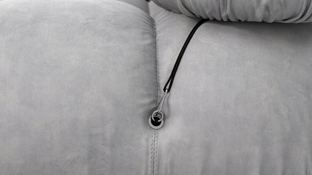 Bellini SectionalLight Gray Velvet