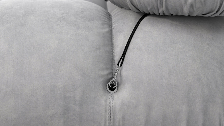Bellini SectionalLight Gray Velvet