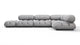 Bellini Sectional - Light Gray Velvet - Image 1
