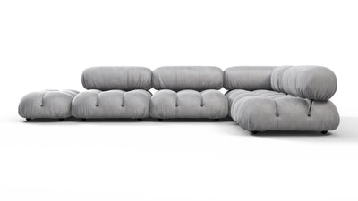 Bellini Sectional - Light Gray Velvet - Image 1