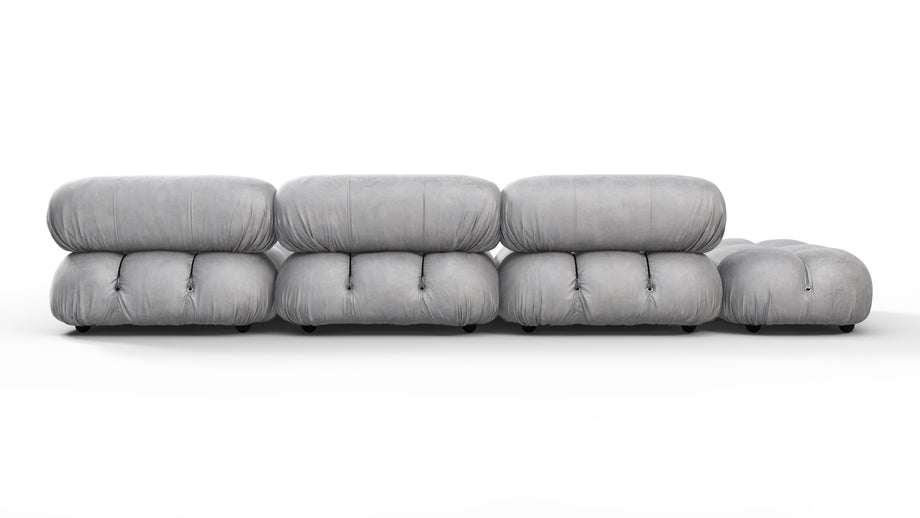 Bellini SectionalLight Gray Velvet