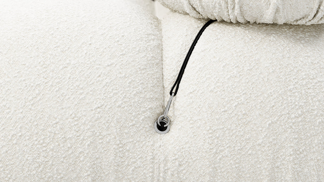 Bellini SectionalWhite Boucle