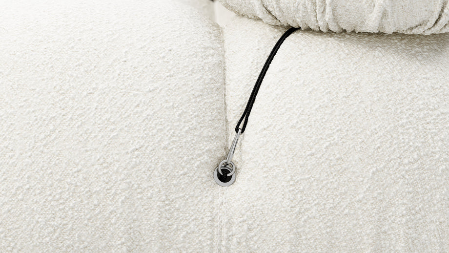 Bellini SectionalWhite Boucle