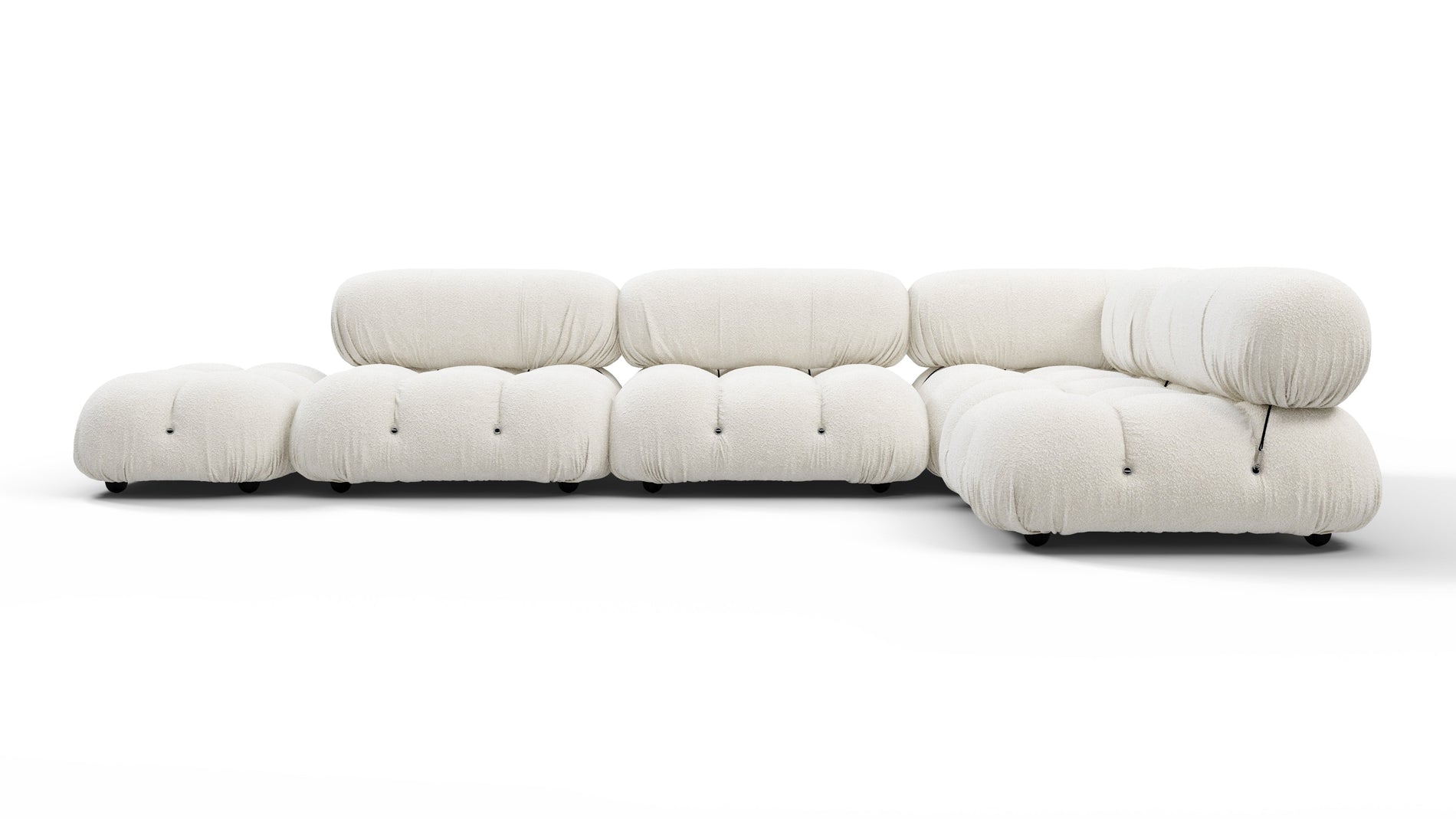 Bellini SectionalWhite Boucle