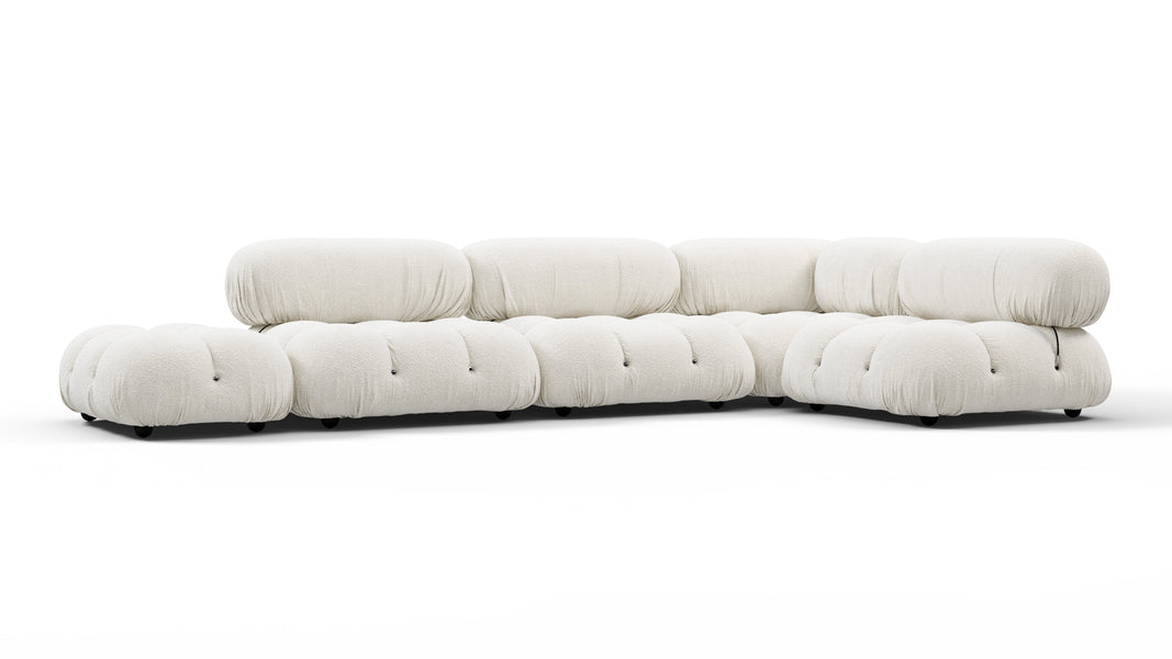 Bellini SectionalWhite Boucle
