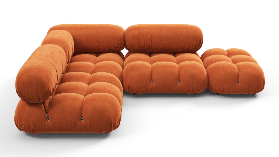 Bellini SectionalApricot Velvet