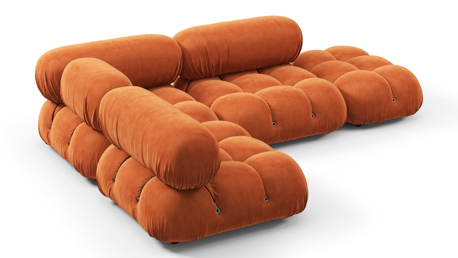 Bellini SectionalApricot Velvet
