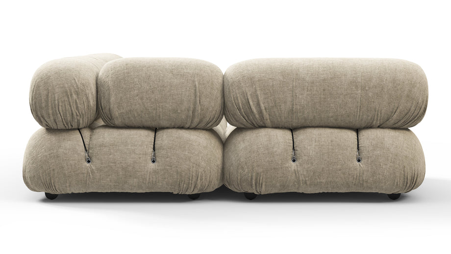 Bellini SectionalBeige Gray Chenille