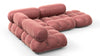 Bellini Sectional - Blush Pink Velvet - Image 3