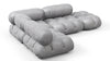Bellini Sectional - Light Gray Velvet - Image 3