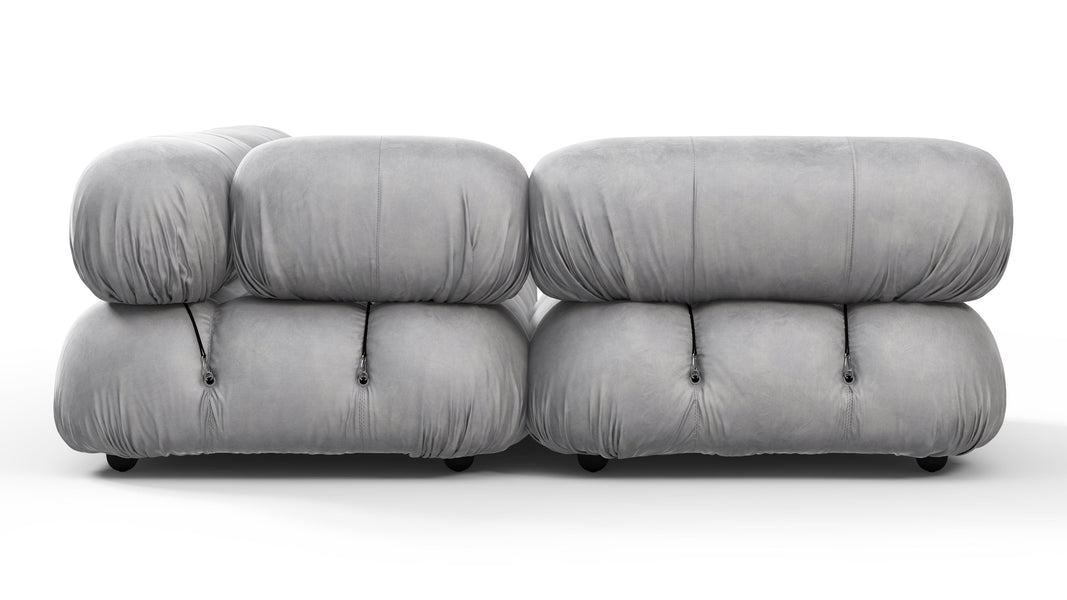 Bellini SectionalLight Gray Velvet