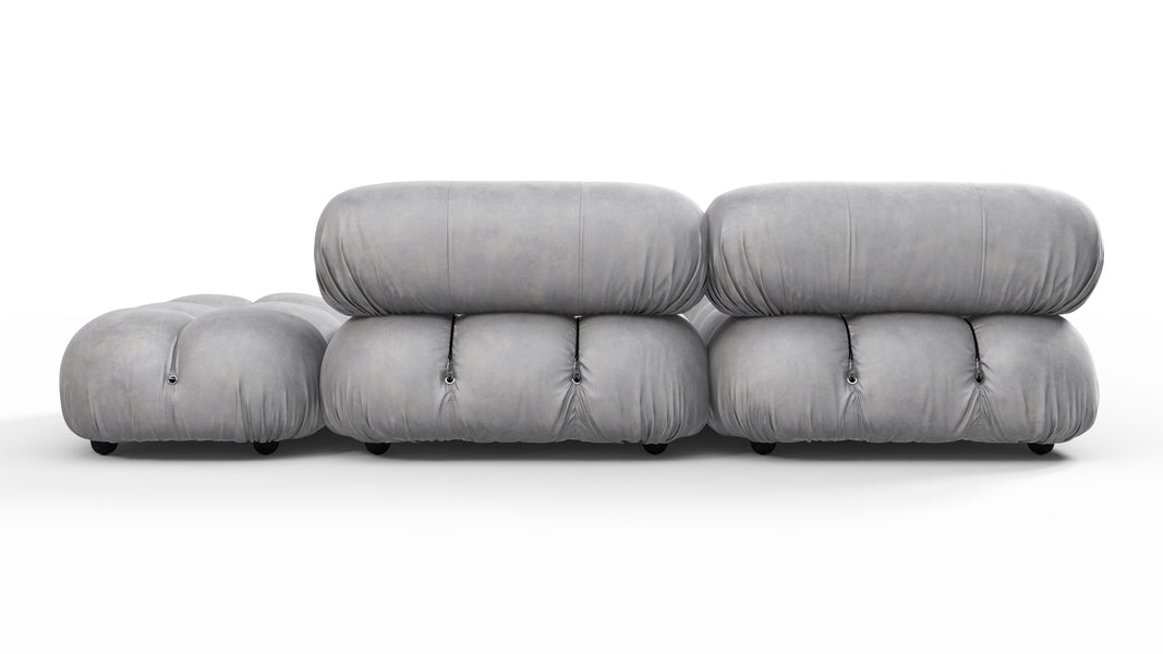 Bellini SectionalLight Gray Velvet