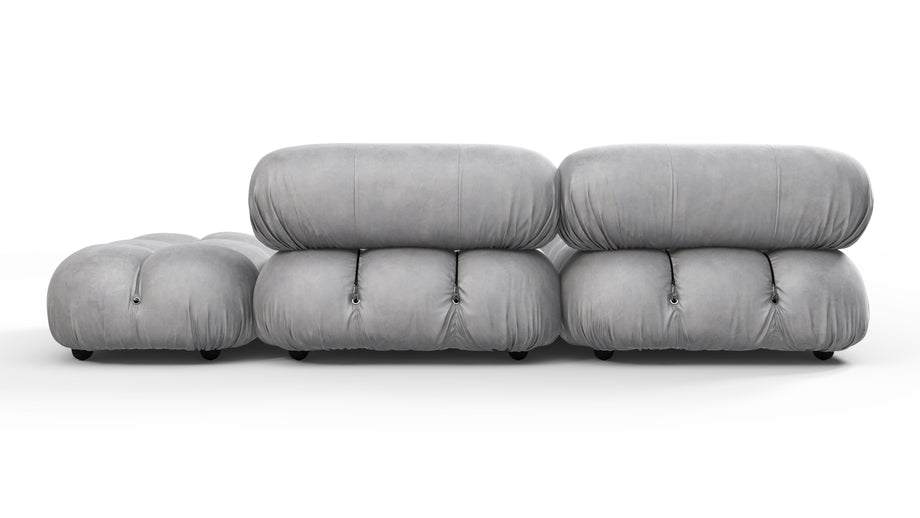 Bellini SectionalLight Gray Velvet