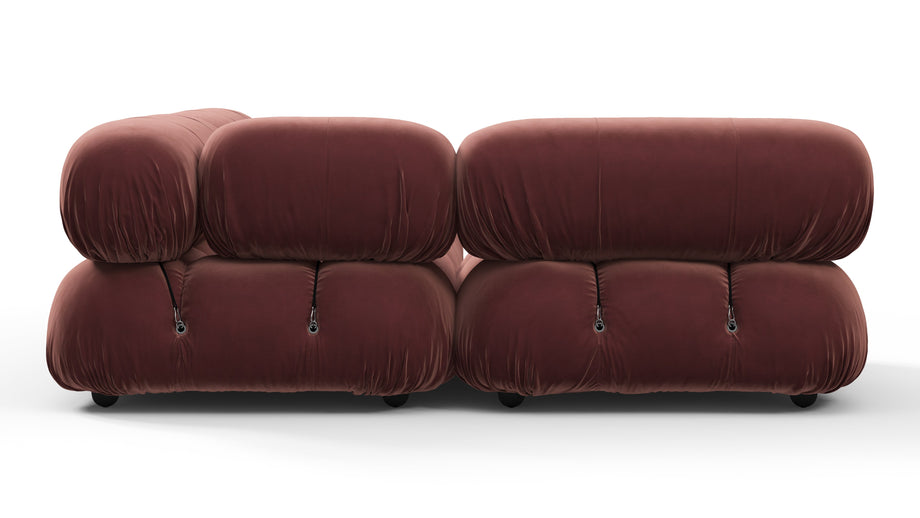 Bellini SectionalMaroon Velvet